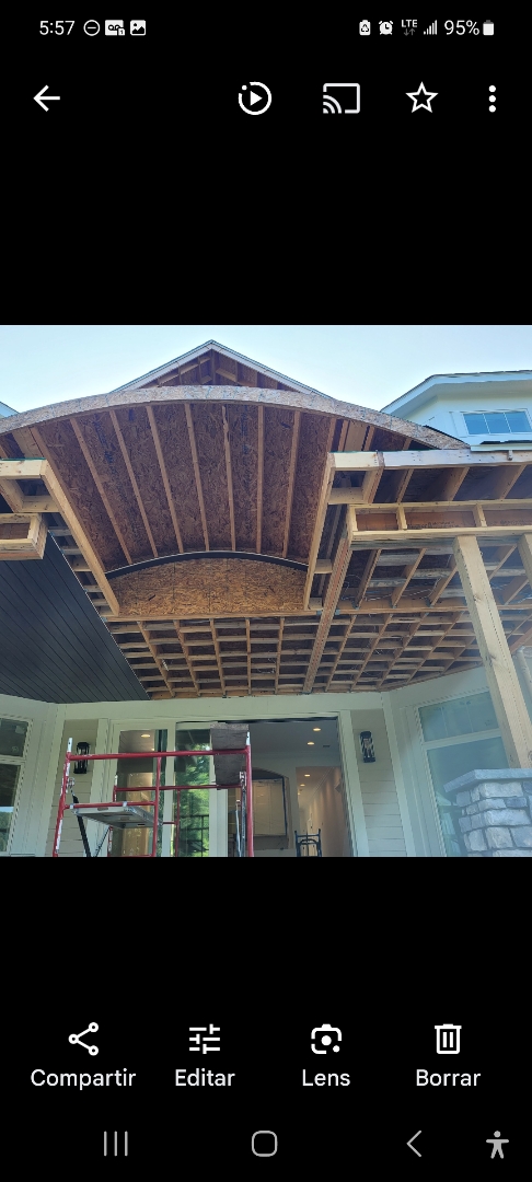 Custom home before siding, framed with house wrap